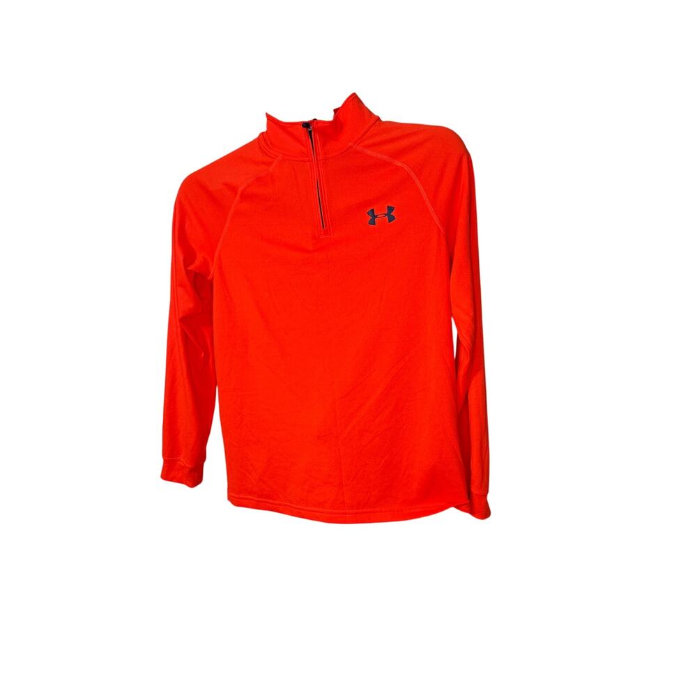 Under Armour Bright Orange Quarter-Zip Pullover YL